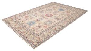 Tappeto Kazak Stilizzato Beige Azzurro 189x272 Cm