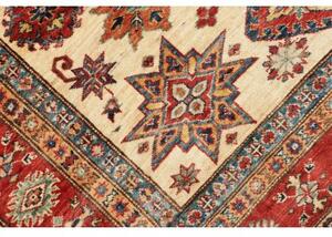 Tappeto Kazak Fine Geometrico Avorio Rosso 153x195 Cm