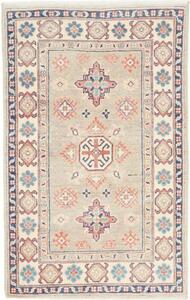 Tappeto Kazak Geometrico Grigio Rosso Mattone 79x125 Cm