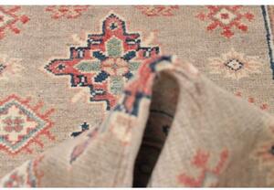 Tappeto Kazak Geometrico Grigio Rosso Mattone 79x125 Cm