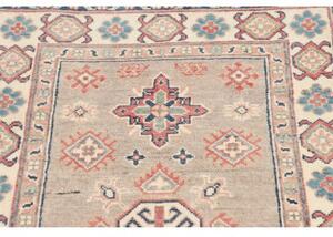 Tappeto Kazak Geometrico Grigio Rosso Mattone 79x125 Cm