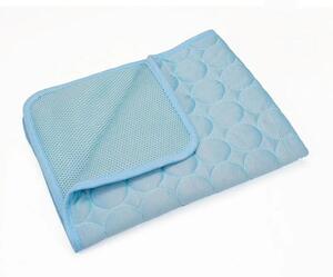 Tappetino refrigerante per animali domestici, lavabile, design confortevole per l'estate, colore azzurro chiaro, taglia XL, 100x70 cm