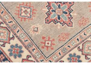 Tappeto Kazak Geometrico Grigio Rosso Mattone 79x125 Cm