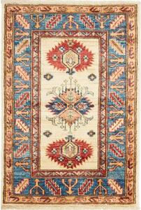 Tappeto Kazak Fine Stilizzato Beige Blu 62x89 Cm