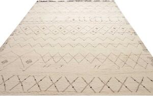 Tappeto Berbero Geometrico Avorio Marrone 275x381 Cm