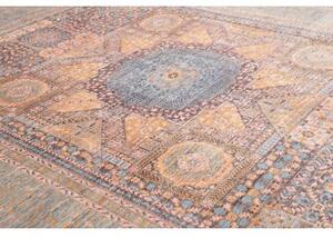 Tappeto Kairo Medaglione Blu Petrolio Beige 276x356 Cm