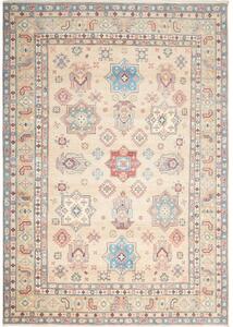 Tappeto Kazak Stilizzato Beige Azzurro 189x272 Cm