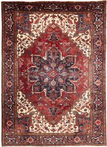 Tappeto Gorawan Stilizzato Rosso Blu Scuro 210x287 Cm