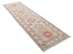Tappeto Kazak Geometrico Beige Blu Corsia 84x307 Cm