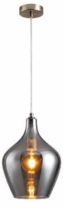 Lampada a sospensione LA BURBUJA 20169 – Ø22CM Nichel opaco con vetro fumé, 1 lampadina E27