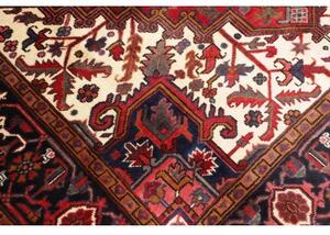 Tappeto Gorawan Stilizzato Rosso Blu Scuro 210x287 Cm
