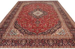 Tappeto Ardakan Medaglione Floreale Rosso Blu Scuro 300x395 Cm