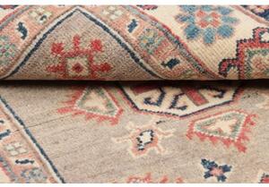 Tappeto Kazak Geometrico Grigio Rosso Mattone 79x125 Cm