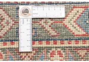 Tappeto Kazak Geometrico Beige Blu Corsia 84x307 Cm