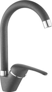 Granitan | RIO - Miscelatore da cucina - Orientabile a 360° - Effetto granito - Nero - Carica in Vetroceramica