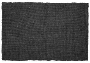 Tappeto d'tappetino grigio scuro 160 x 230 cm in feltro di lana con palline intrecciate a mano Beliani