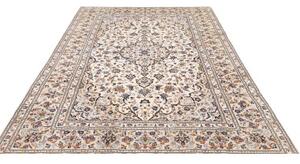 Tappeto Kashan Medaglione Floreale Avorio Blu 197x300 Cm