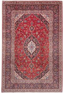 Tappeto Ardakan Medaglione Floreale Rosso Blu Scuro 200x304 Cm