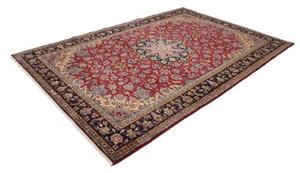 Tappeto Nadjafabad Medaglione Floreale Rosso Blu Scuro 220x330 Cm
