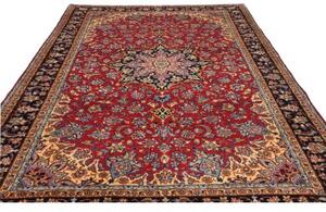 Tappeto Nadjafabad Medaglione Floreale Rosso Blu Scuro 220x330 Cm