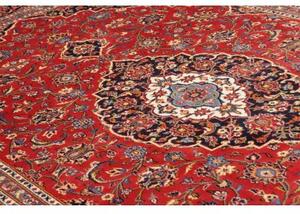 Tappeto Ardakan Medaglione Floreale Rosso Blu Scuro 200x304 Cm