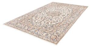 Tappeto Kashan Medaglione Floreale Avorio Blu 197x295 Cm