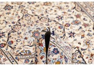 Tappeto Kashan Medaglione Floreale Avorio Blu 197x300 Cm