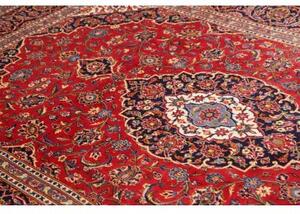 Tappeto Ardakan Medaglione Floreale Rosso Blu Scuro 200x304 Cm