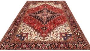 Tappeto Gorawan Stilizzato Rosso Blu Scuro 212x302 Cm