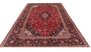 Tappeto Ardakan Medaglione Floreale Rosso Blu Scuro 190x318 Cm
