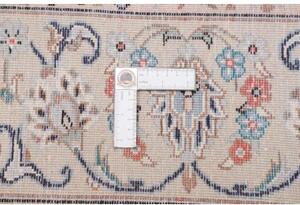 Tappeto Kashan Medaglione Floreale Avorio Blu 197x295 Cm