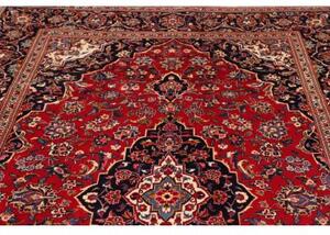 Tappeto Ardakan Medaglione Floreale Rosso Blu Scuro 190x318 Cm