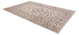 Tappeto Kashan Medaglione Floreale Avorio Blu 197x300 Cm