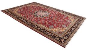 Tappeto Nadjafabad Medaglione Floreale Rosso Blu Scuro 220x330 Cm