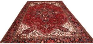 Tappeto Gorawan Stilizzato Rosso Nero 252x358 Cm