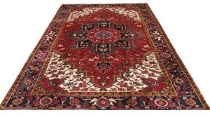 Tappeto Gorawan Stilizzato Rosso Blu Scuro 206x290 Cm