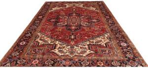 Tappeto Gorawan Stilizzato Rosso Mattone Blu Scuro 235x327 Cm