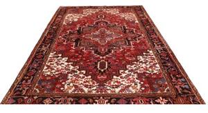 Tappeto Gorawan Stilizzato Rosso Scuro Avorio 210x300 Cm