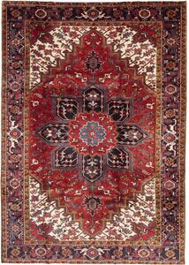 Tappeto Gorawan Stilizzato Rosso Blu Scuro 206x290 Cm