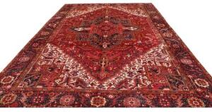 Tappeto Gorawan Stilizzato Rosso Blu Scuro 300x400 Cm