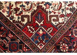 Tappeto Gorawan Stilizzato Rosso Scuro Avorio 212x300 Cm