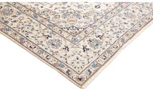 Tappeto Kashan Medaglione Floreale Avorio Blu 190x296 Cm