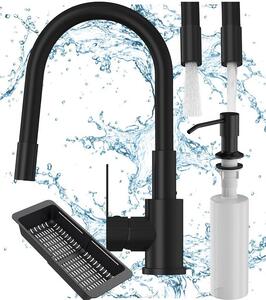 Granitan | GRADO PLUS - Miscelatore da cucina - Bocca flessibile - Nero