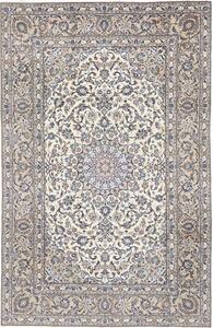 Tappeto Kashan Medaglione Floreale Beige Blu 200x310 Cm