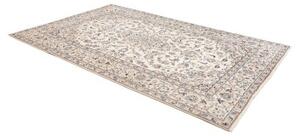 Tappeto Kashan Medaglione Floreale Avorio Blu 190x296 Cm