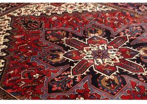 Tappeto Gorawan Stilizzato Rosso Scuro Avorio 212x300 Cm