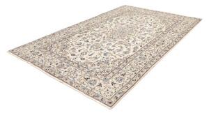 Tappeto Kashan Medaglione Floreale Avorio Blu 190x296 Cm
