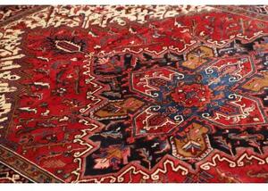 Tappeto Gorawan Stilizzato Rosso Avorio 208x303 Cm