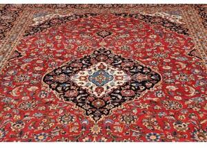 Tappeto Ardakan Medaglione Floreale Rosso Blu Scuro 290x400 Cm