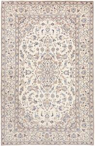 Tappeto Kashan Medaglione Floreale Avorio Blu 190x296 Cm